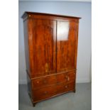 Victorian mahogany linen press