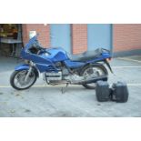 BMW k100 RS motorcycle and panniers.