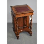 Late Victorian rosewood Davenport