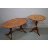 20th Century inlaid coffee table and side table