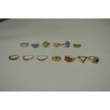 A selection of gem set rings