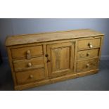 19th Century pine dresser base