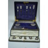 Dressing case with silver mounts