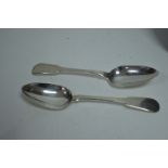 A pair of Scottish silver tablespoons