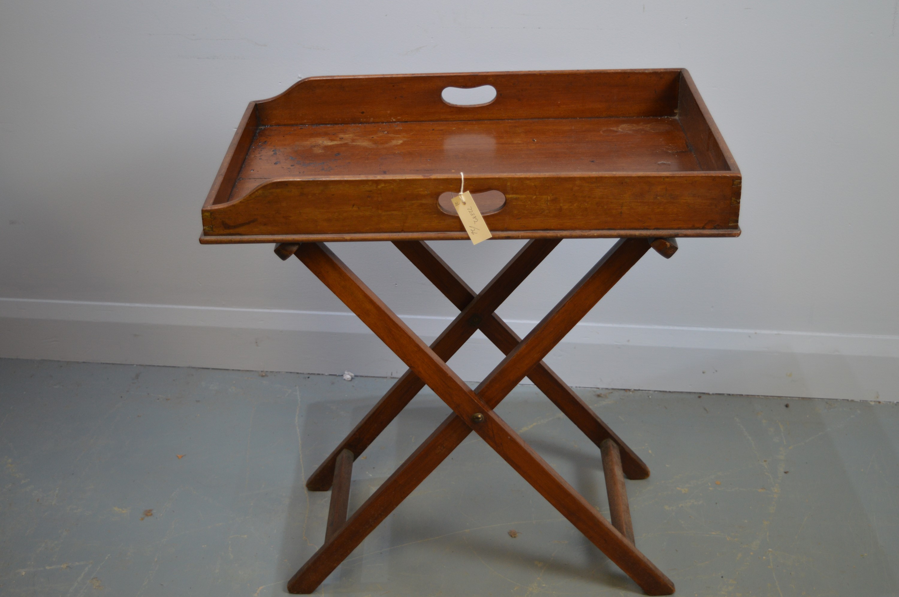 Early 20th Century mahogany butlers tray on stand