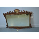 George III style mahogany mirror