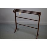 Edwardian Mahogany towel rail