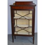 20th Century mahogany display cabinet