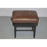 20th Century ebonised piano stool