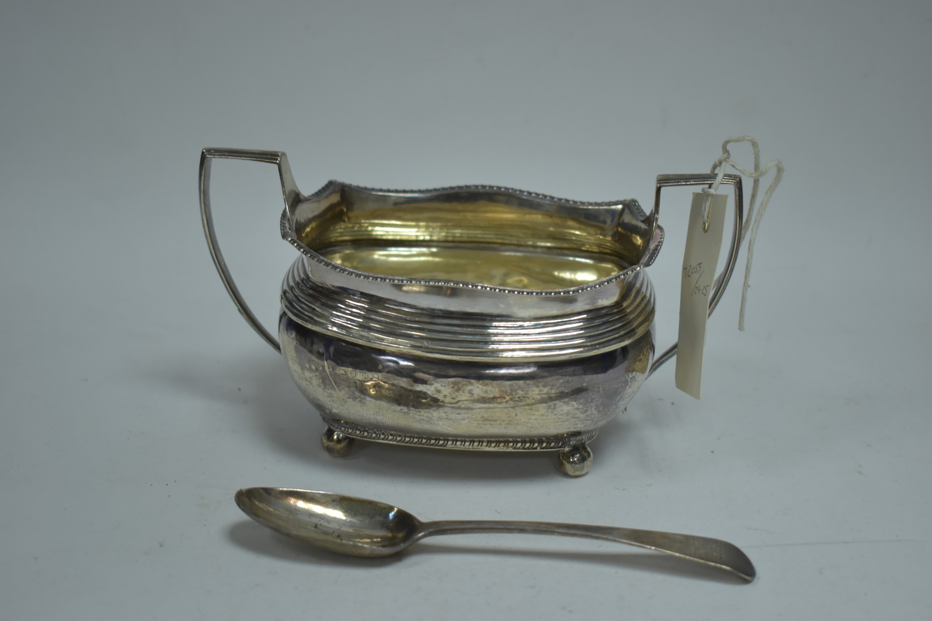 A Georgian silver two handled sugar bowl