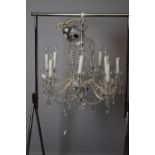 20th Century cut glass chandelier