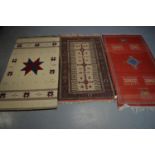 Three modern Kelim rugs
