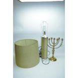 Table lamp; and a candelabra.