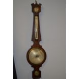 19th Century mahogany wheel barometer