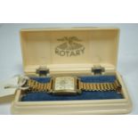 Rotary: an early 1950's Gentleman's 9ct gold cased wristwatch.