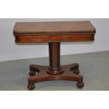 A Victorian rosewood card table stamped Gillows