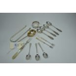 Silver spoons and other items
