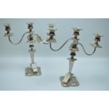 Pair of EPNS candelabra.