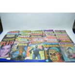 Assorted horror and sci-fi magazines.