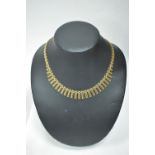 9ct gold fringe necklace