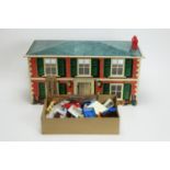 Mettoy doll's house and furnishings.