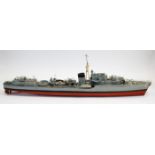 Radio controlled model of WWII K-Class Destroyer HMS Kelly.