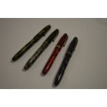 Four Conway Stewart fountain pens