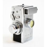 A Steky Model III 16mm camera; and Stekinar Anastigmat 25mm lens.