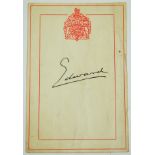 Edward VIII ink signature.