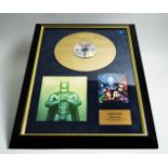 A framed presentation DVD Gold Disc 'Batman & Robin', personally signed by George Clooney, a