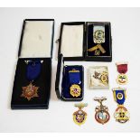 Masonic and other medals and medallions.