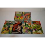 Tales to Astonish; The Sub-Mariner; and Hulk comics.