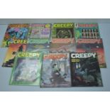 Creepy Horror Magazine by Warren, No's. 6, 7, 13, 14, 15, 16, 17, 20, 25, 139; and Creepy Year