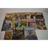 The Savage Sword of Conan; and other comics magazines.