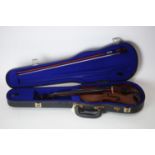 German Violin and bow cased