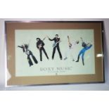 Roxy Music poster signed Eno and Mackay