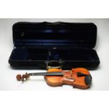 Full size student violin cased