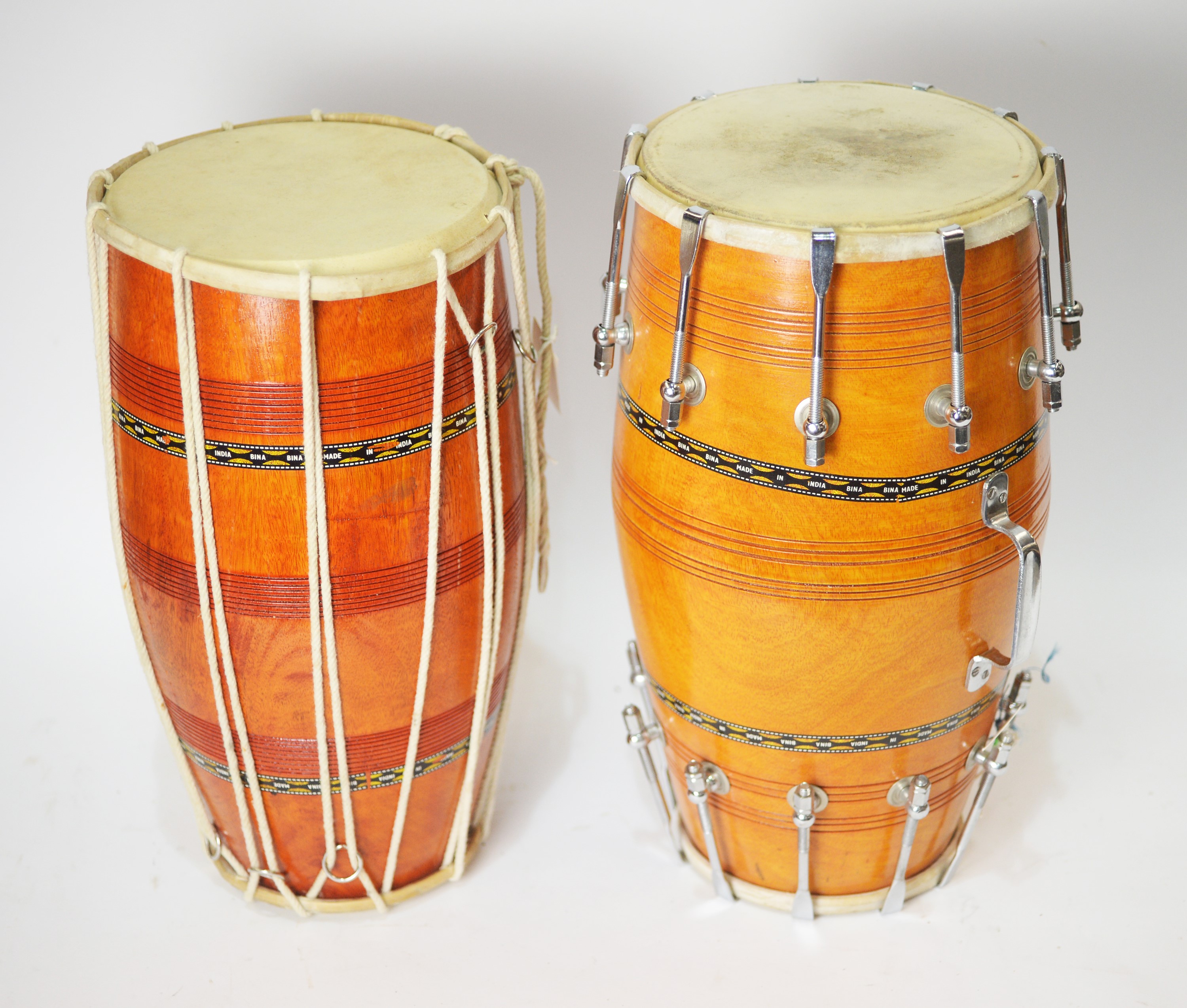 Two Indian Dholak drums