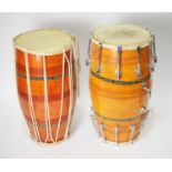 Two Indian Dholak drums