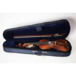 Continental Stradivari style violin La Salle bow and case