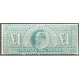 GB EVII 1902 £1 green