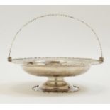 A silver basket by Mappin and Webb