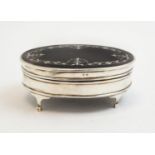 George V silver and tortoiseshell jewellery box