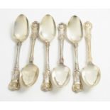 Six Victorian silver tablespoons, by Chawner & Co