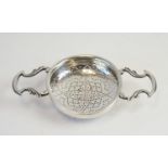 George II silver lemon strainer