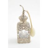 Victorian silver mounted cut glass scent bottle