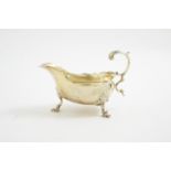 A George II silver sauce boat, by James Morison