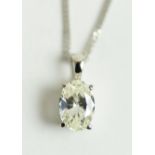 A single stone diamond pendant