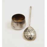 Russian silver spoon and table salt
