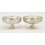 A pair of silver tazza dishes